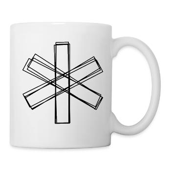 Sternchen handgezeichnet - Tasse - Weiß - Rechts