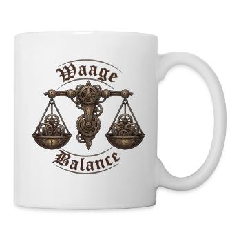 Sternzeichen Waage der Balance - Tasse - Weiß - Rechts
