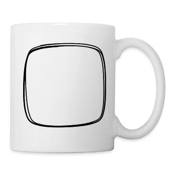 Satzzeichen handgezeichnet - Tasse - Weiß - Rechts