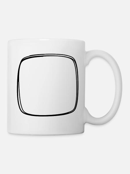 Satzzeichen handgezeichnet - Tasse - Weiß