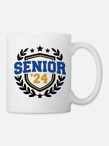 Senior Abschluss Wappen Logo - Tasse - Weiß