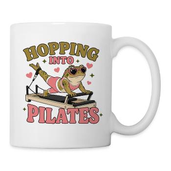  Meditation Pilates REFORMER-HOPPING Frosch Yoga - Tasse - Weiß - Rechts