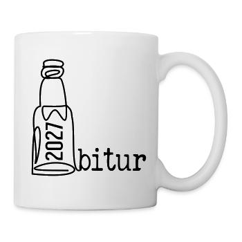 Abi Party 2027, Abitur Bier - Tasse - Weiß - Rechts