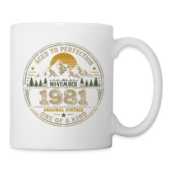 November 1981 Geburtstagsgeschenk November 1981 - Tasse - Weiß - Rechts