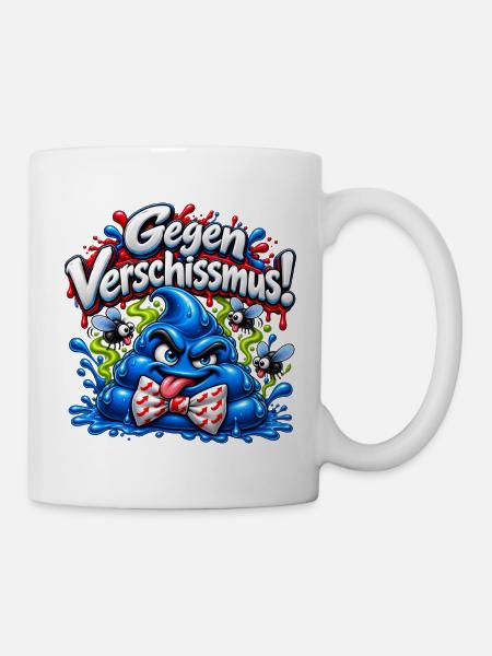 Gegen Faschismus - Verschissmus - Tasse - Weiß