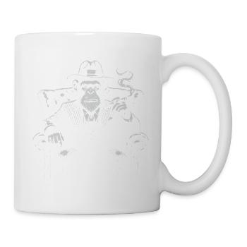 Mafia-Affe rauchende Zigarre - Tasse - Weiß - Rechts