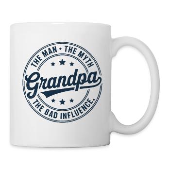 Opa der Mann, der Mythos, der schlechte Einfluss - Tasse - Weiß - Rechts