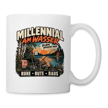 Millennial am Wasser – Slavic Weekend Mode - Tasse - Weiß - Rechts