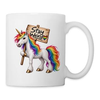 Stay weird ! - Tasse - Weiß - Rechts