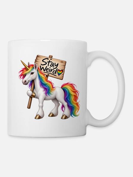 Stay weird ! - Tasse - Weiß