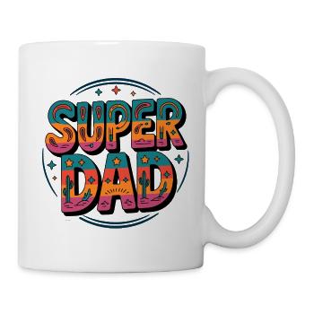Super Dad - Super Papa - Tasse - Weiß - Rechts