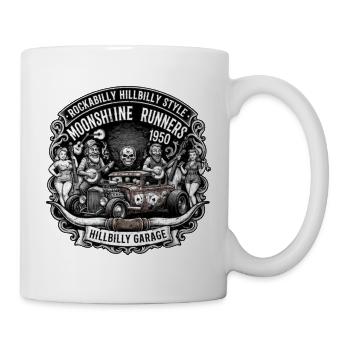 Moonshine Runners Hillbilly Garage 1950 - Tasse - Weiß - Rechts