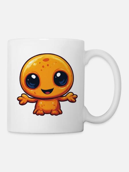 Kuschel-Orb mit großen Augen - Tasse - Weiß