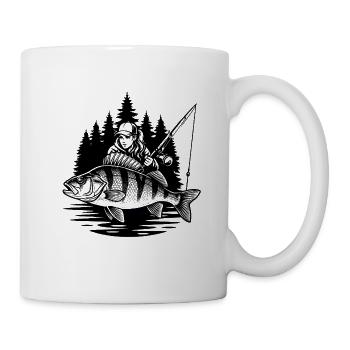Wald- und Barschfischerin - Tasse - Weiß - Rechts