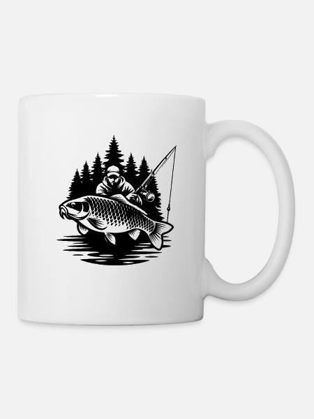 Waldfischer und Karpfen - Tasse - Weiß