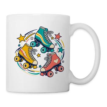 Rollschuhrunde – Gemeinsam in Bewegung - Tasse - Weiß - Rechts