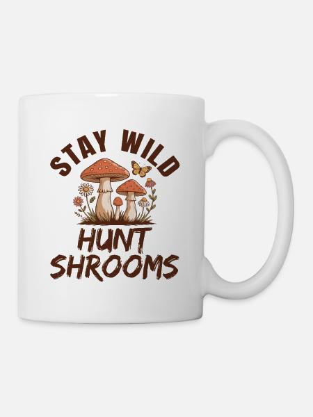 Bleib-Wildpilzsuche - Tasse - Weiß