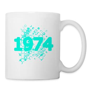 Jahreszahl 1974 - Tasse - Weiß - Rechts
