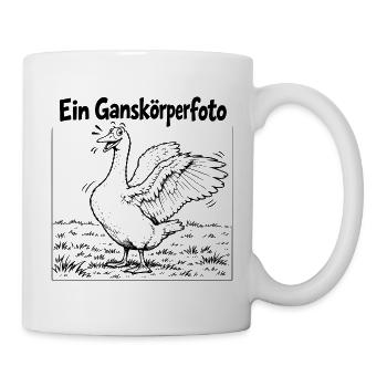 Lustiges Ganskörperfoto - Tasse - Weiß - Rechts
