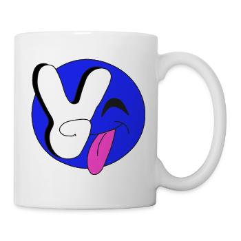 Smile_blue - Tasse - Weiß - Rechts