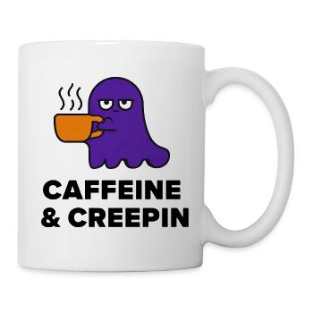 Kaffeegeist: Caffein & Creepin - Tasse - Weiß - Rechts