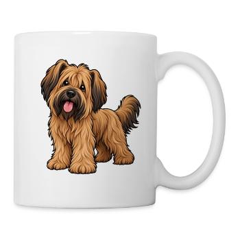 Briard Kawaii Style – Süßer Hütehund - Tasse - Weiß - Rechts