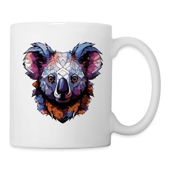 Koala Kopf Geometrisch Bunt - Tasse - Weiß - Rechts