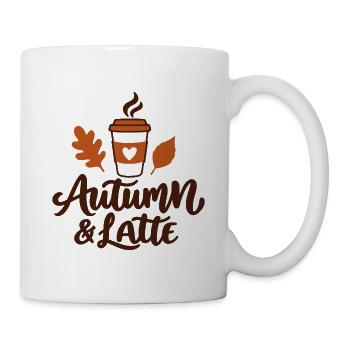 Herbst- und Latte-Cozy Herbstkaffee-Liebhaber - Tasse - Weiß - Rechts