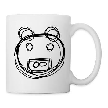 Nilpferd handgezeichnet - Tasse - Weiß - Rechts