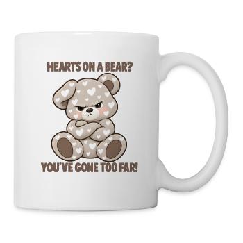 Grummeliger Bär mit Herzen - Tasse - Weiß - Rechts