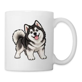 Alaskan Malamute Kawaii Style – Süßer Schlittenhun - Tasse - Weiß - Rechts