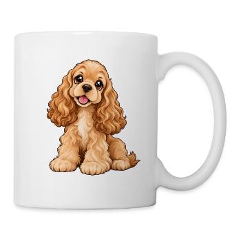 American Cocker Spaniel Kawaii Style – Süßer Hund - Tasse - Weiß - Rechts