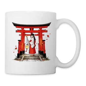 Miko Shrine Maiden – Japanische Priesterin - Tasse - Weiß - Rechts