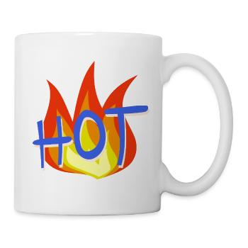 Flammen Hashtag Motiv - Tasse - Weiß - Rechts