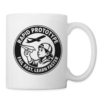 Fail Fast Philosophy – Modern Tech Artwork - Tasse - Weiß - Rechts