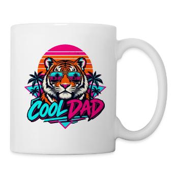 Tiger Retro Sonnenbrillen Dad - Tasse - Weiß - Rechts