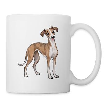 Greyhound Kawaii Style – Süßer Windhund - Tasse - Weiß - Rechts