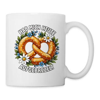 Aufgebrezelt - Tasse - Weiß - Rechts
