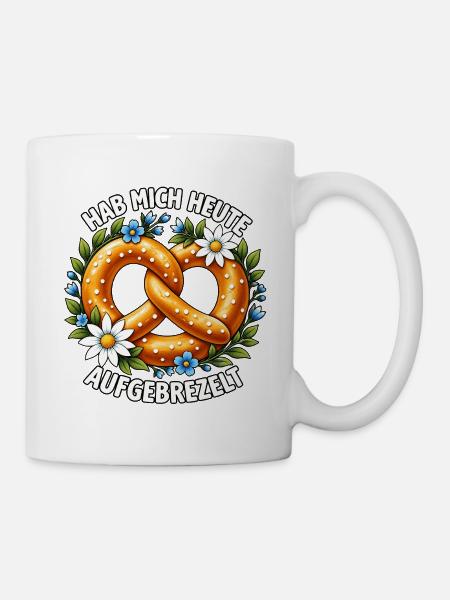 Aufgebrezelt - Tasse - Weiß