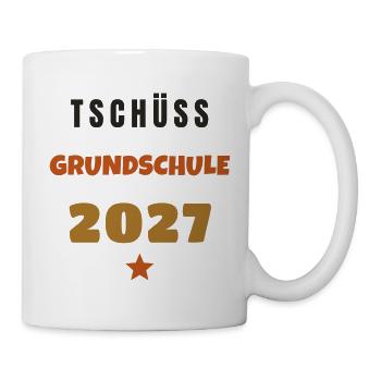 Tschüss Grundschule 2027 Abschied Motiv - Tasse - Weiß - Rechts