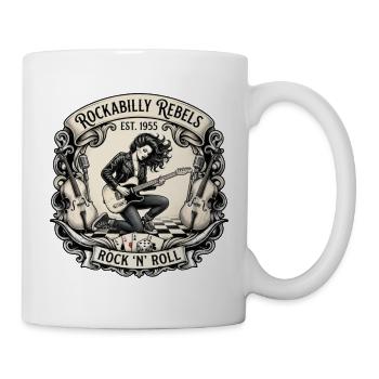 Rockabilly Rebellen 1955 Motiv - Tasse - Weiß - Rechts
