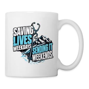 Ski Krankenschwester - Tasse - Weiß - Rechts