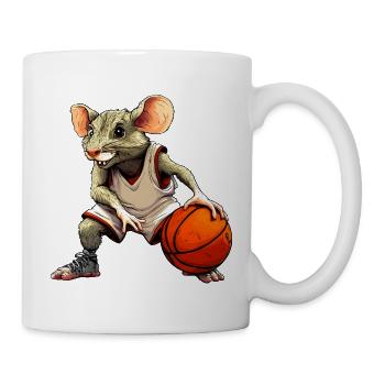 Ratte Basketball - Tasse - Weiß - Rechts