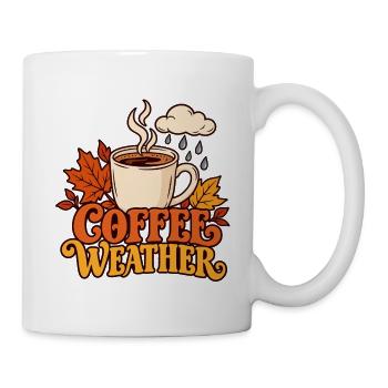 Coffee Weather – Gemütliches Herbstmotiv - Tasse - Weiß - Rechts