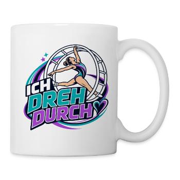 Ich Dreh Durch - Gymnastik & Tanz Vibe Rhönrad  - Tasse - Weiß - Rechts
