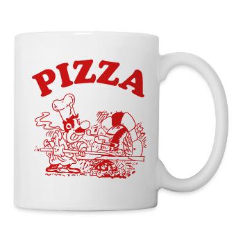 Pizza Pizzabäcker Koch Gastronomie Lustiges Motiv - Tasse - Weiß - Rechts