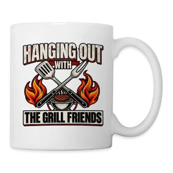 Grill Friends BBQ Sommergrillparty - Tasse - Weiß - Rechts