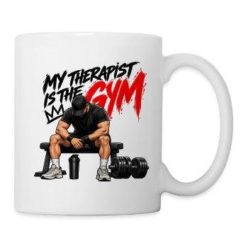 Sportler der Fitnessstudiotherapie - Tasse - Weiß - Rechts