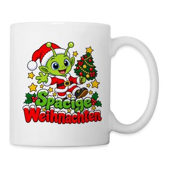 Spacige Weihnachten - Tasse - Weiß - Rechts