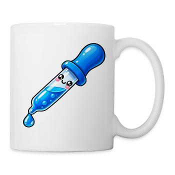 Kawaii Blauer Tropfendropper - Tasse - Weiß - Rechts